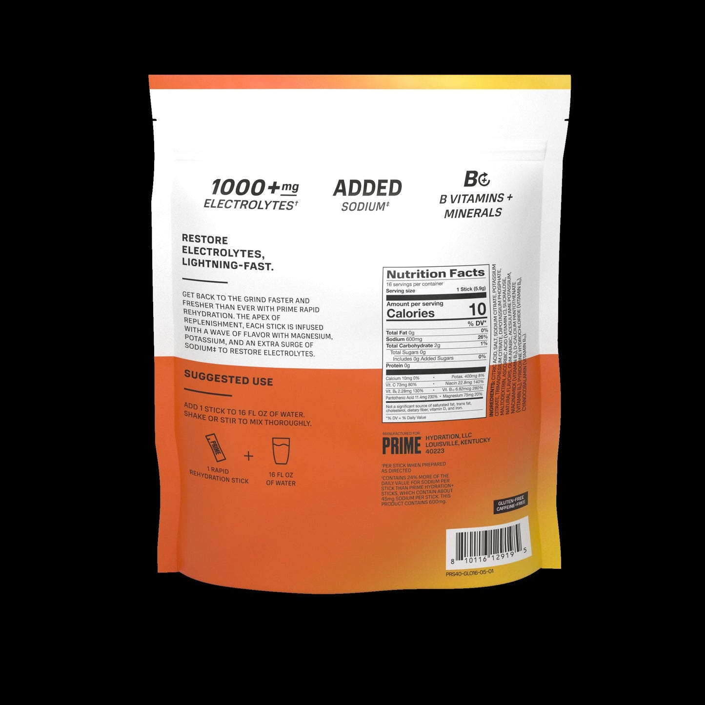 Rapid Rehydration Sticks - Glacier Orange